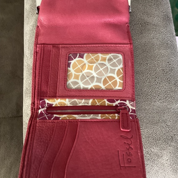 Vintage  Fossil trifold Kiss lock wallet - Picture 2 of 10